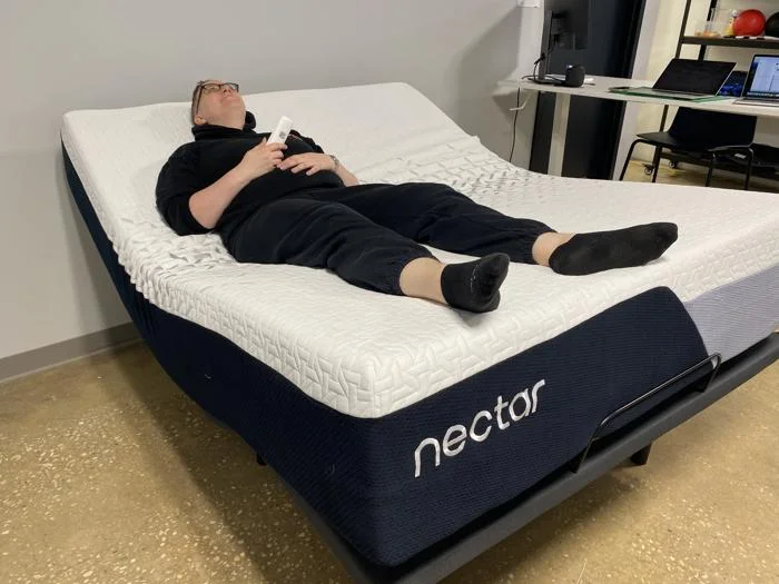 Nectar Premier Memory Foam on an adjustable bed