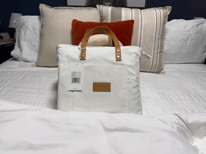 Cozy Earth Bamboo Sheets in the packaging