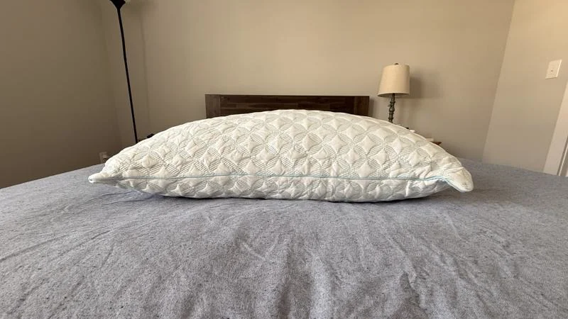 Side view of the Brooklyn Bedding Premium Shredded Foam Pillow