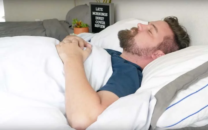 Late Mornings Duvet Back Sleeping