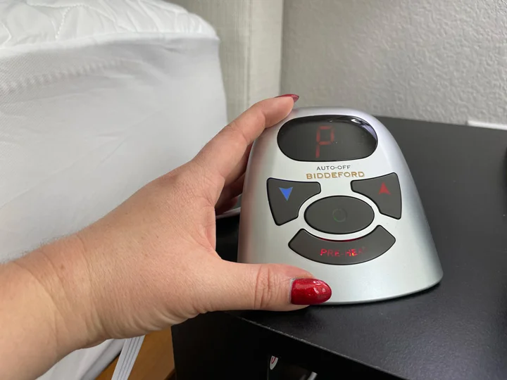 The Biddeford heated mattress pad controller The Biddeford heated mattress pad controller