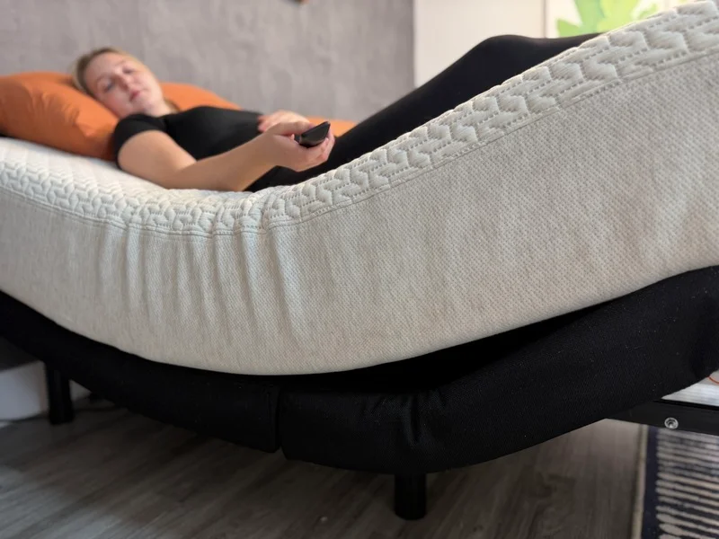 Tuft and Needle Original mattress on an adjustable base