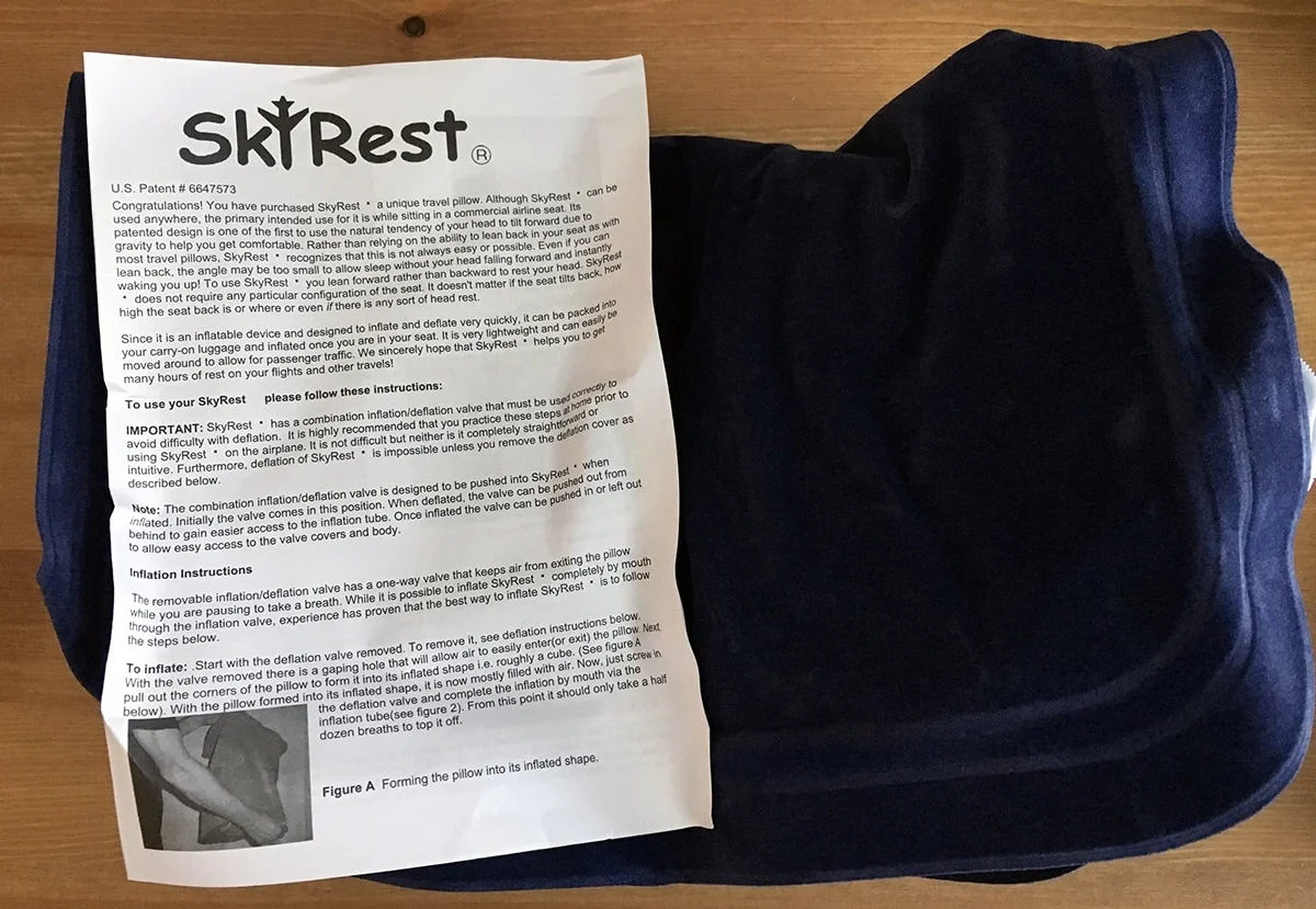 SkyRest Travel Pillow Review SkyRest Inflatable Travel Pillow