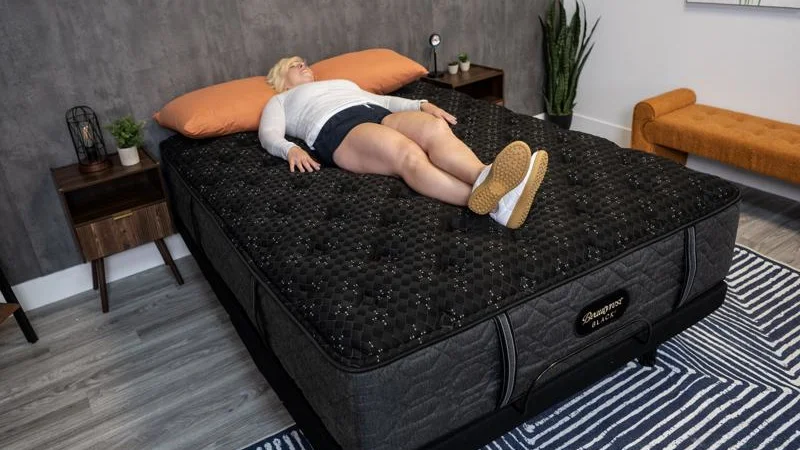 Back sleeping on the Beautyrest Black Mattress