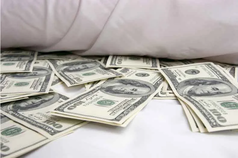money pours out of a mattress money pours out of a mattress