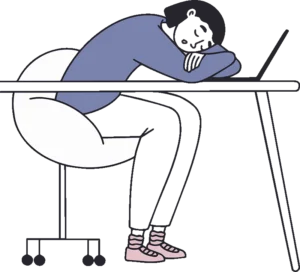 woman asleep at her desk