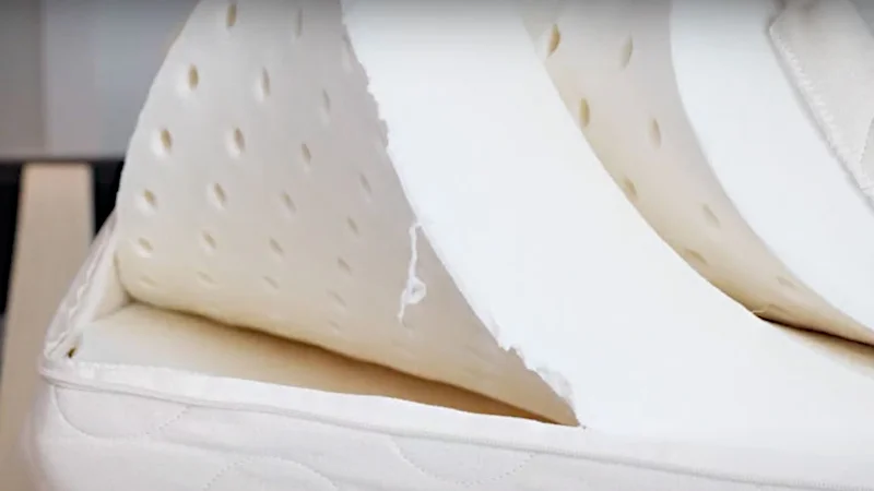 Layers of a latex mattress