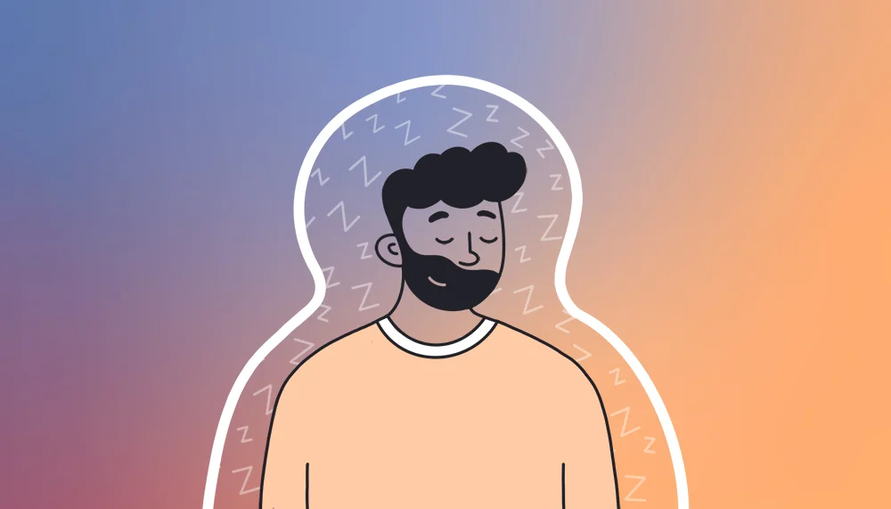 Guide to Meditation for Sleep and Anxiety Man feeling relaxed and mindful