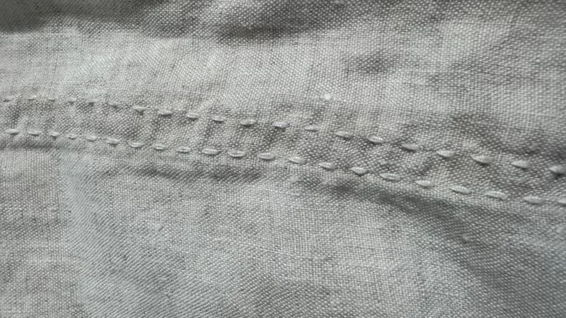 Stitching on Peacock Alley European Linen Sheets