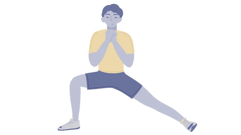 Illustration of a person stretching