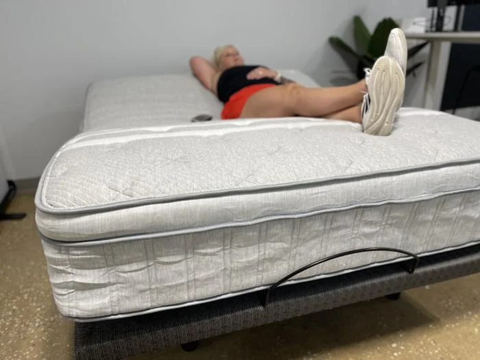 Leesa Plus Hybrid Mattress on an adjustable bed
