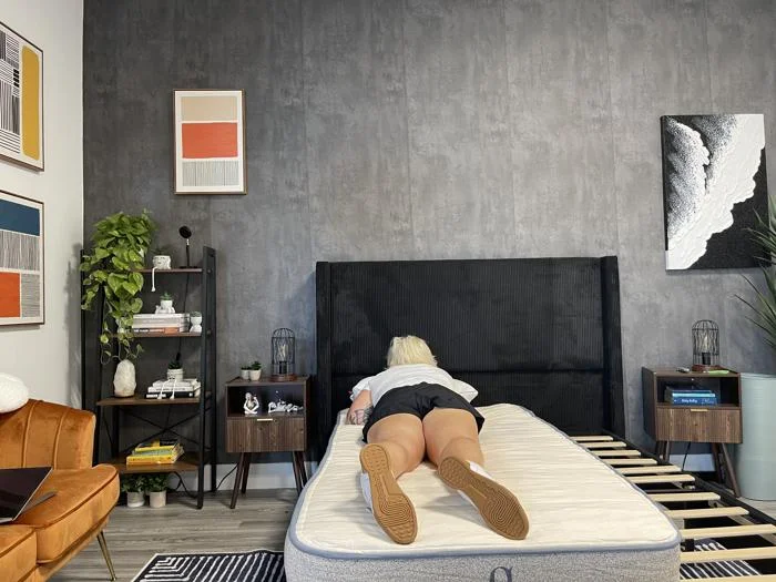 Stomach-sleeping on a Birch Kids Mattress