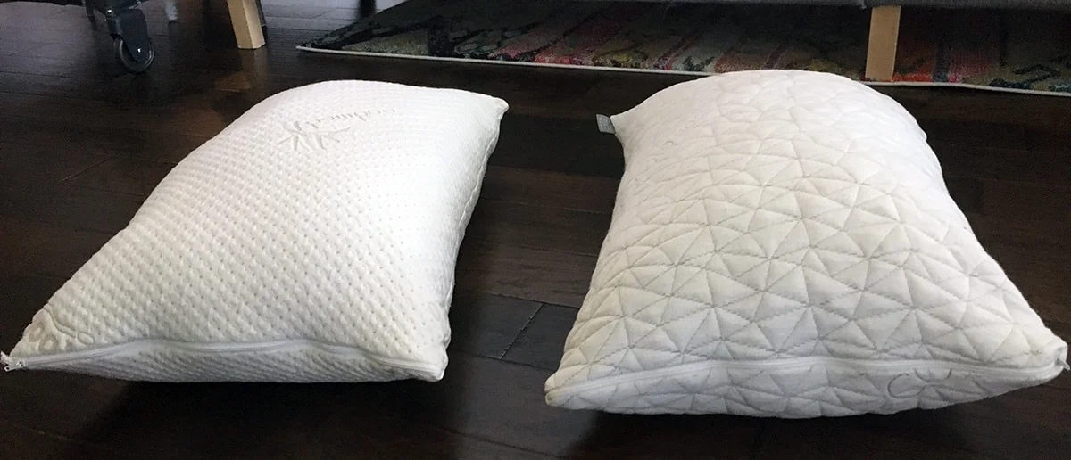 Pillow Reviews: Snuggle-Pedic vs. Coop Sleep Goods SnugglePedicvhsCHGComparisonFull