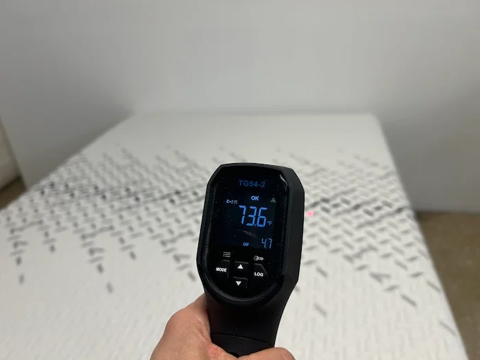 Nectar Luxe memory foam cooling test after