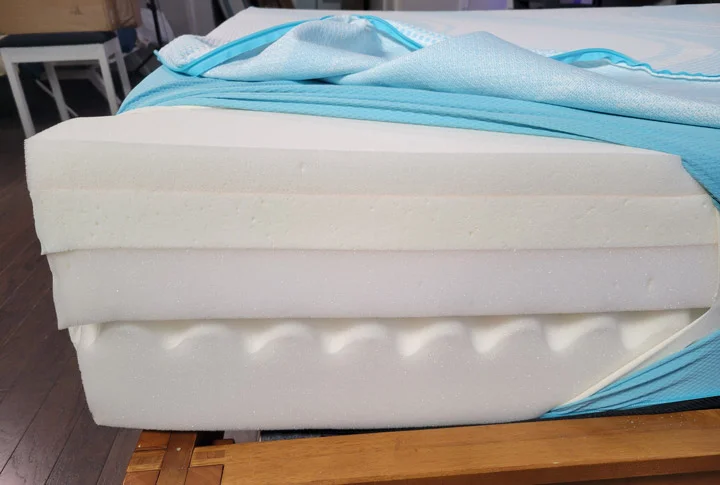 A cross-section shot of the TEMPUR-ProBreeze mattress