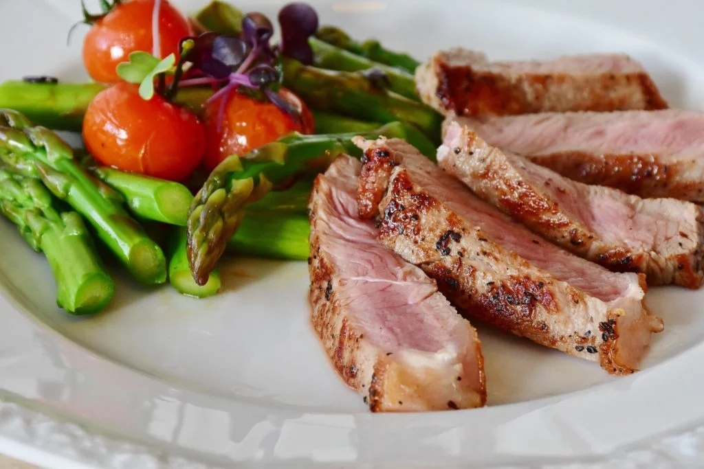 asparagus steak veal steak veal 361184