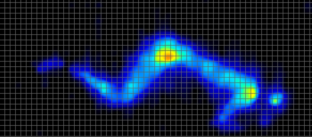 Pressure map imagery of a light side sleeper on the Titan Plus