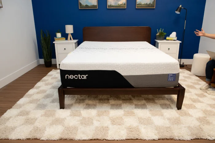 Nectar Bamboo Bed Frame in use