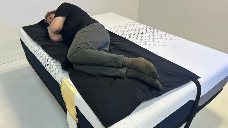 Generating pressure maps of a heavyweight side sleeper on the Nectar Luxe Memory Foam Mattress