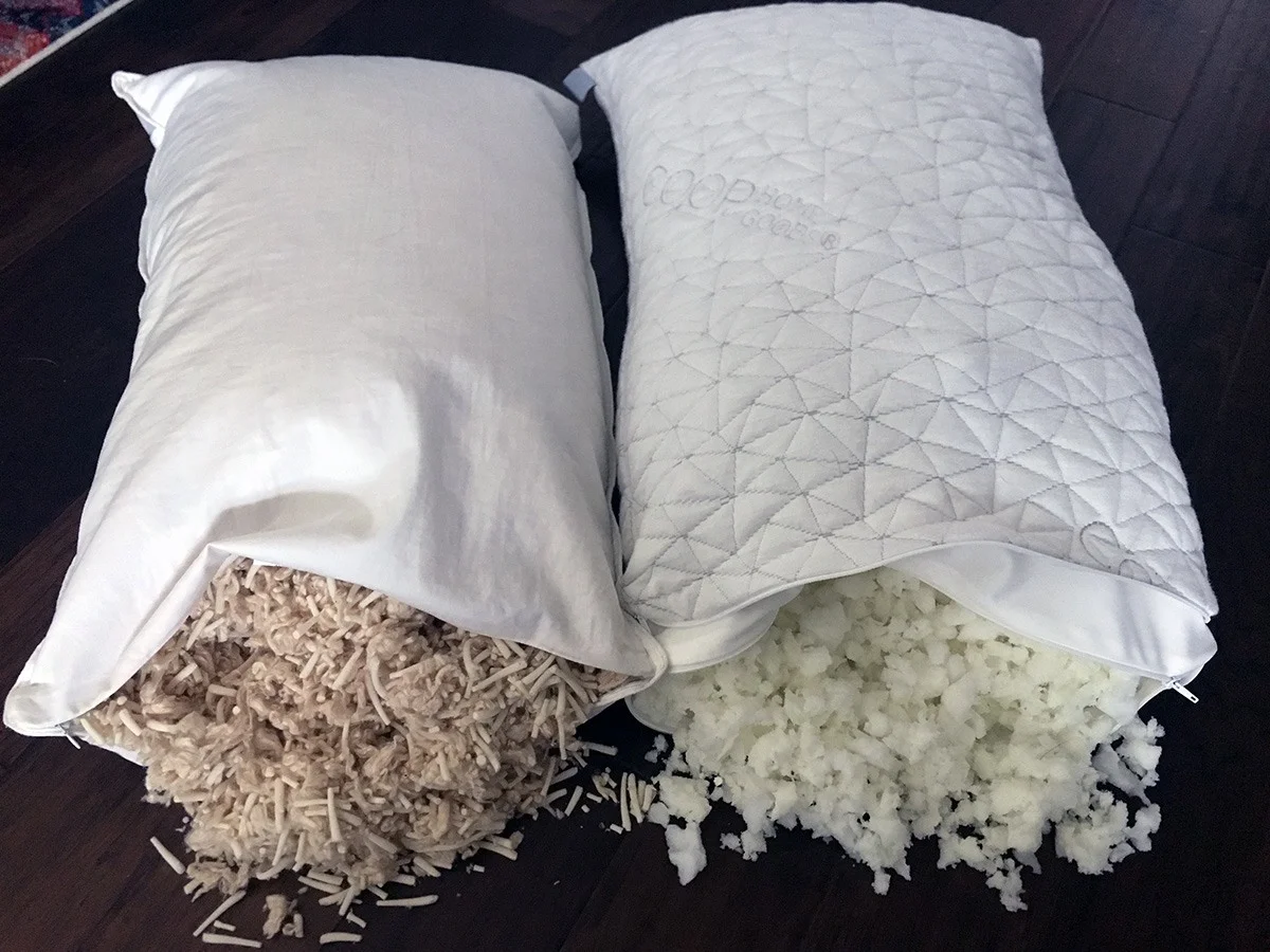Brentwood Home Helena vs Coop Sleep Goods Pillow Review Brentwood Home Helena vs Coop Home Goods Pillow construction