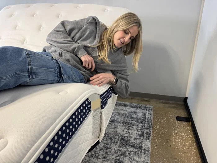 The WinkBed Plus Mattress on an adjustable bed