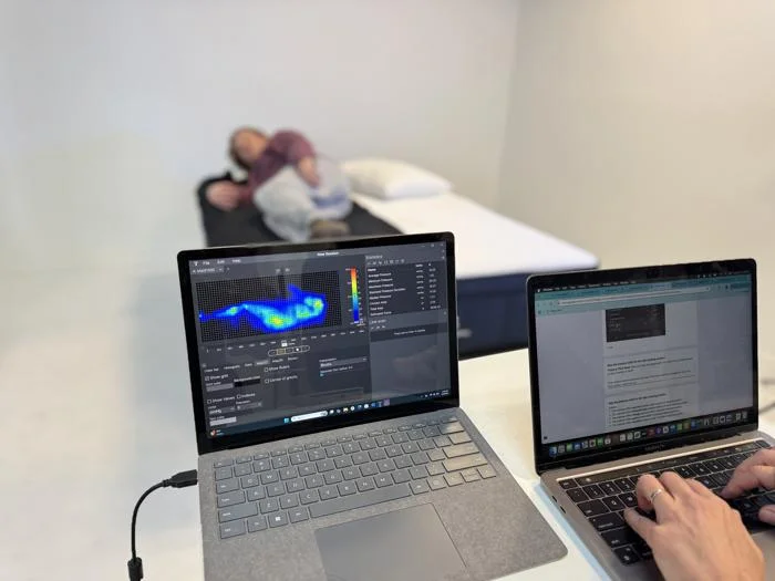 Generating thermal imaging of the Aurora Luxe Cooling Mattress