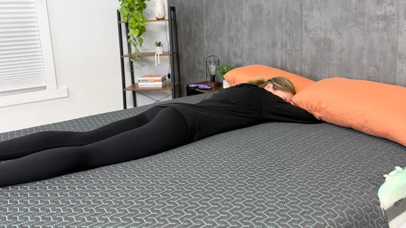 Stomach sleeping on the Tuft & Needle Mint Hybrid Mattress