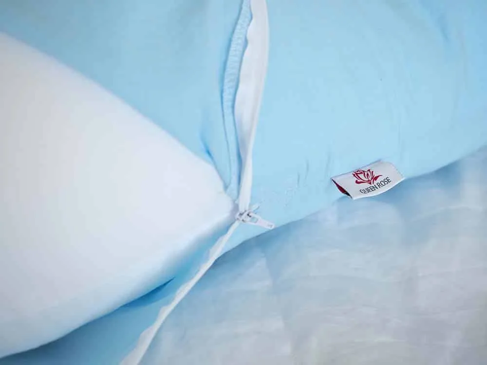 queen rose fabric zipper