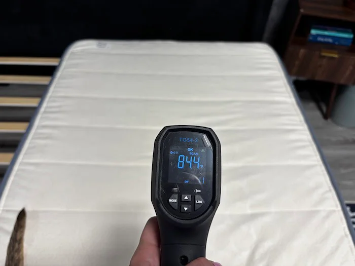 Thermal readings of a Birch Kids Mattress