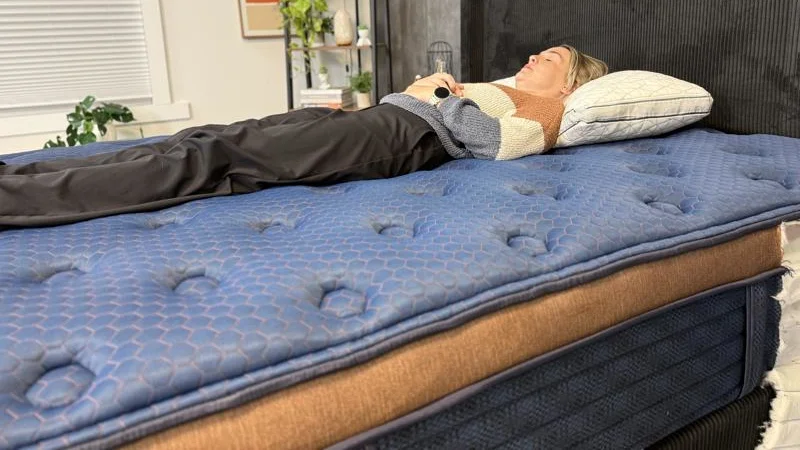 Back sleeping on the Brooklyn Bedding Aurora Luxe Mattress