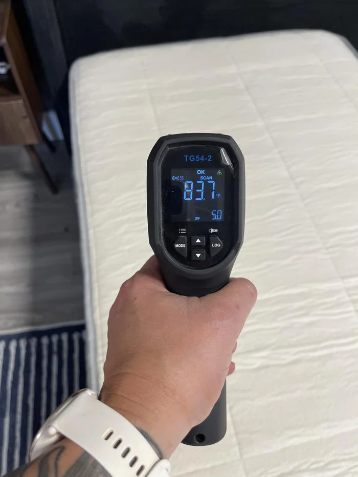 Thermal readings of the Nolah Nurture Kids Mattress