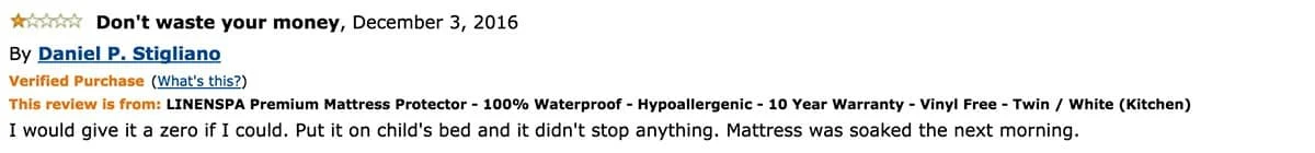 LinenspaPremiumMattressProtectorReview