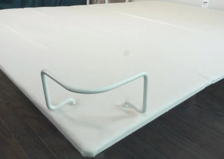 A close shot of the Avocado Adjustable Base without a mattress on it
