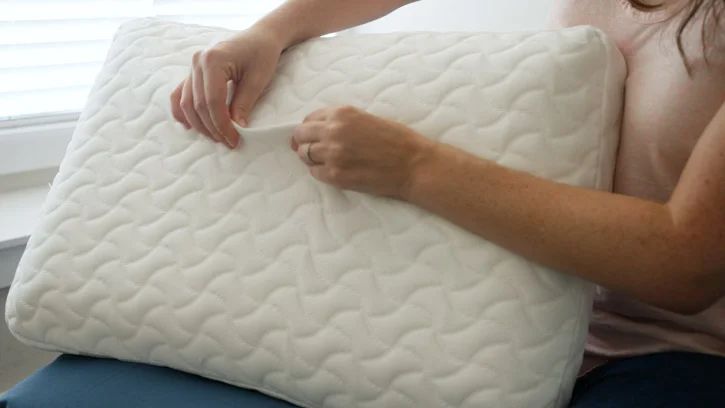 TEMPUR-Cloud Pillow Has Polyester Knit Removable Cover TEMPUR-Cloud Pillow Has Polyester Knit Removable Cover