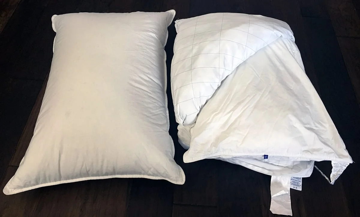 eLuxury Supply vs Casper Pillow Comparison eLuxurySupplyvsCasperPillowOpen