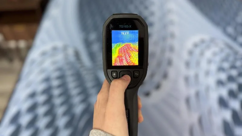 Thermal imaging of the Serta iComfort Aspire Mattress after being rested on