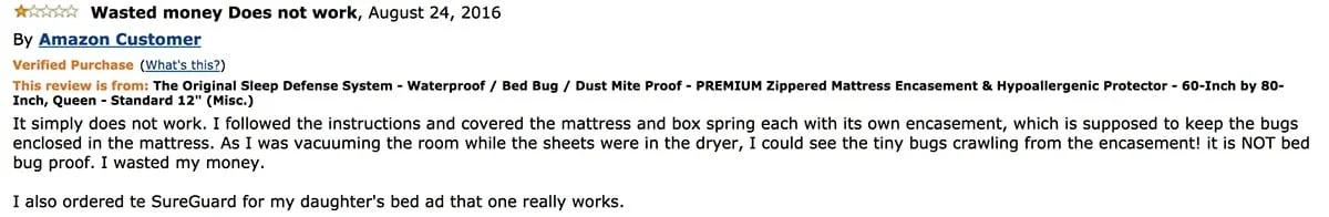 SleepDefenseSystemMattressProtectorReviewBedBug