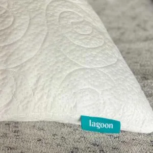 A close up image of the label on the Lagoon Otter that reads "Lagoon"