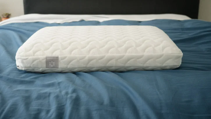 TEMPUR-Cloud pillow with 5" height profile on bed TEMPUR-Cloud pillow with 5" height profile on bed