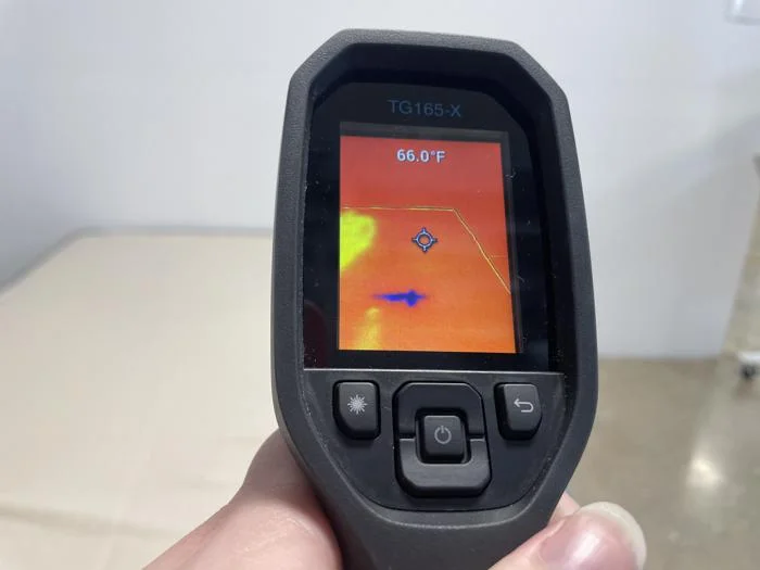 Thermal imaging of the Nolah Natural Mattress before being slept on