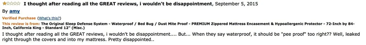 SleepDefenseSystemMattressProtectorReviewWater