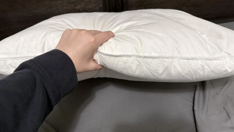 Squeezing the Helix Down Pillow