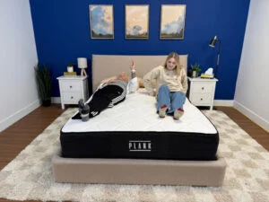 Partner test on the Plank Firm Luxe Mattress