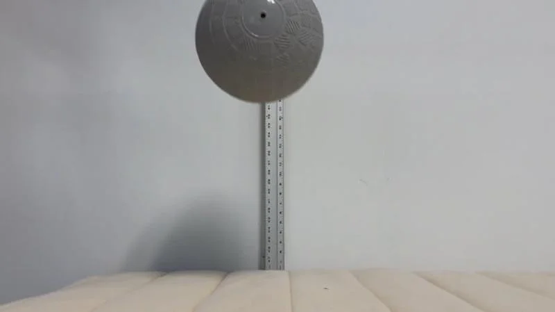 Bounce test on a Birch Luxe Natural Mattress