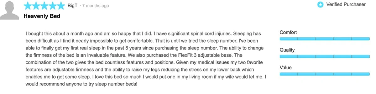 SleepNumberI10reviewInjuries