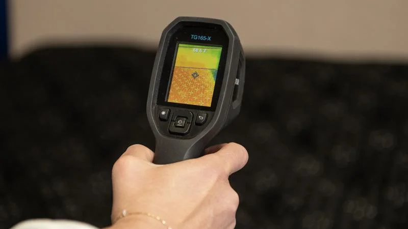 Thermal imaging of the Beautyrest Black Mattress before being rested on