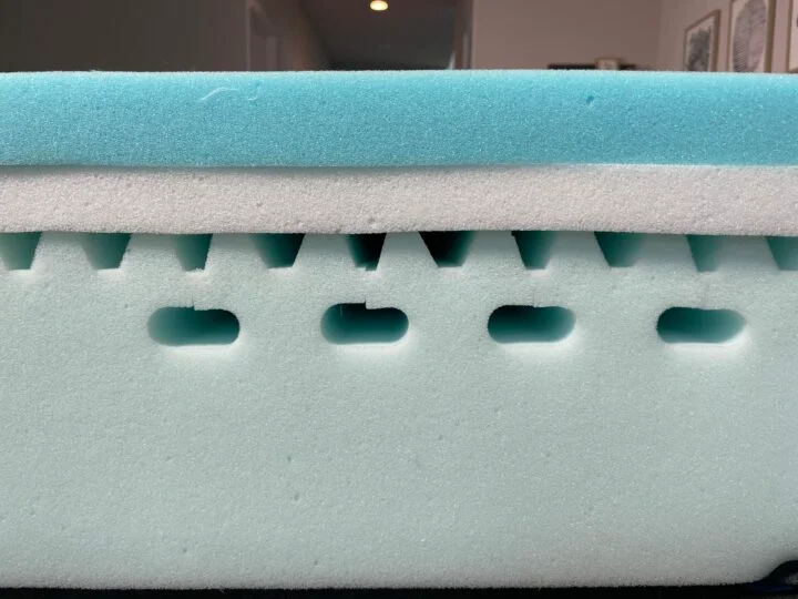 an inside view of the Emma mattress's construction an inside view of the Emma mattress's construction