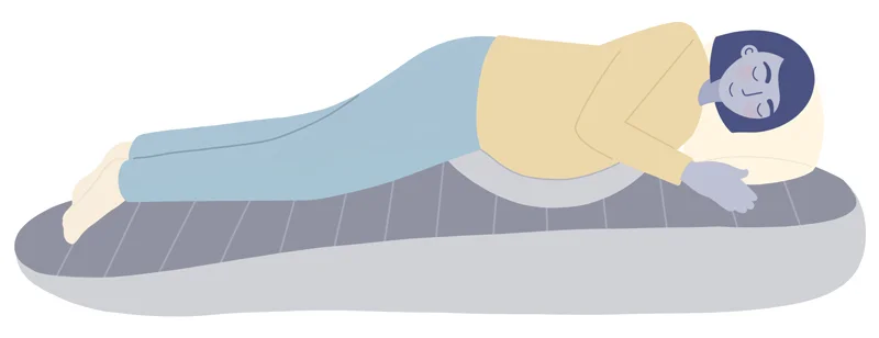 pregnant woman sleeping on a floating pillow pregnant woman sleeping on a floating pillow