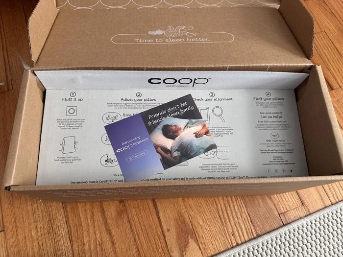 Unboxing the Coop Sleep Goods Original Adjustable Pillow