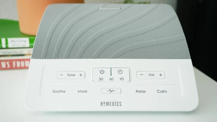 HoMedics Deep Sleep Sound Machine has four white noise options HoMedics Deep Sleep Sound Machine has four white noise options